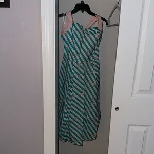 Striped Green and Pink Dress